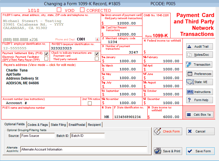 1099-K Software